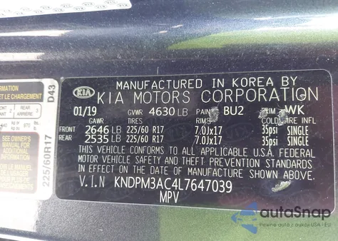 2020 Kia Sportage Lx from USA, damaged, VIN KNDPM3AC4L7647039